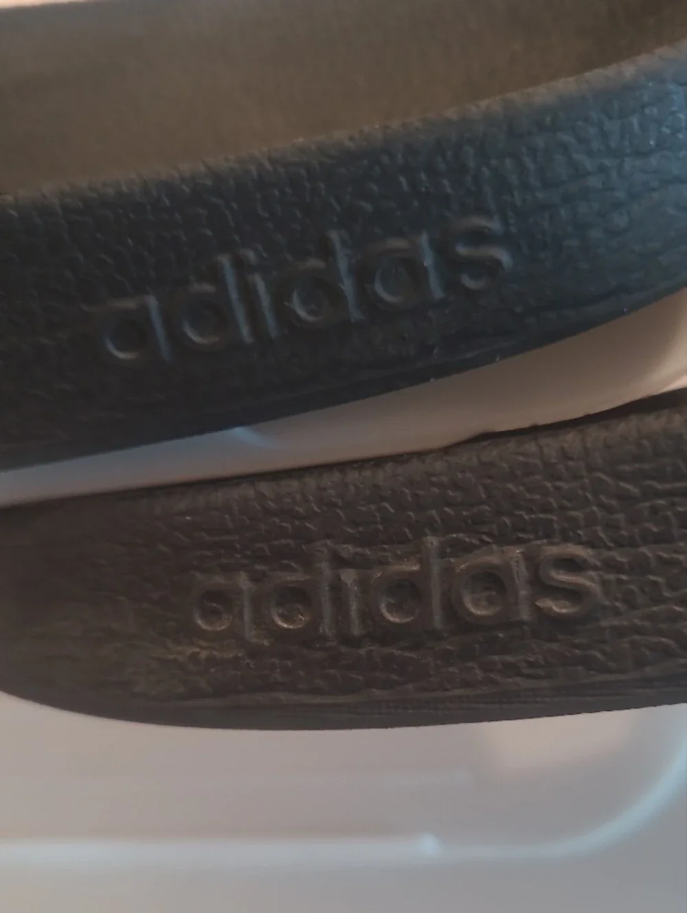 Adidas Unisex Slide Sandals Textured Strap Slip On Open Toe Comfort